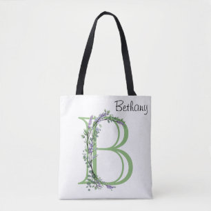 Bolso De Tela Monograma B Lavender Eucalipto
