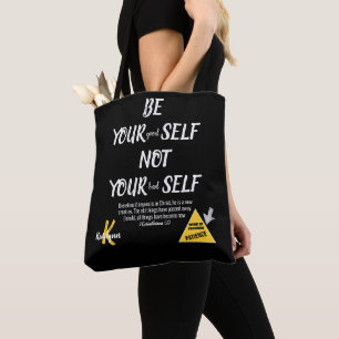 Bolso De Tela Monograma Biblia Verse Ser Usted Mismo 2 Cor 5:17