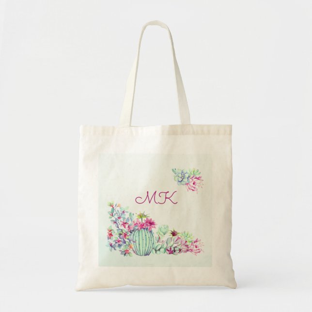 Bolso De Tela Monograma Cactus & Succulent (Frente)