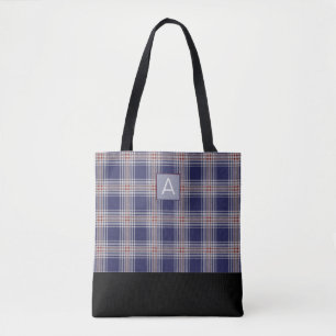 Bolso De Tela Monograma con cubierta azul