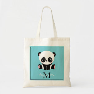 Bolso De Tela Monograma Cute Panda Goma de burbuja personalizada