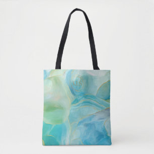 Bolso De Tela Monograma de acuarela de guijarros geométricos tur