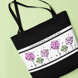 Bolso De Tela Monograma de Acuarela Floral Rosa