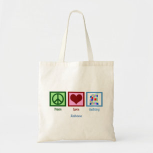 Bolso De Tela Monograma de amor por la paz que agita el termóme