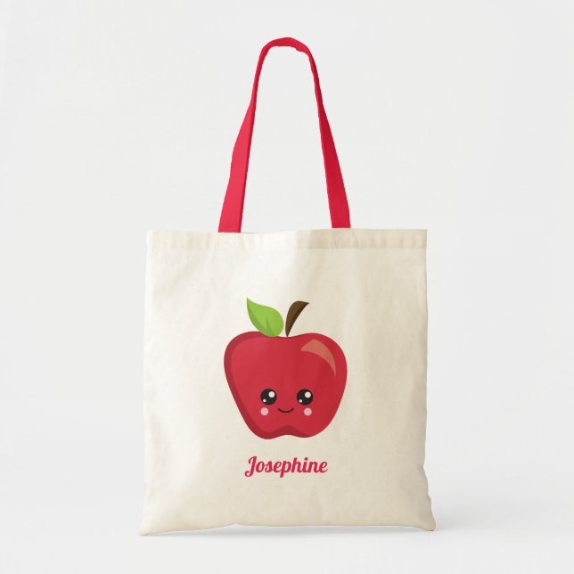 Bolso De Tela Monograma de Apple Feliz (Frente)