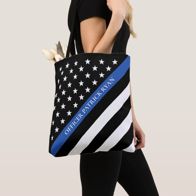 Bolso De Tela Monograma de bandera estadounidense de la policía  (Detalle)