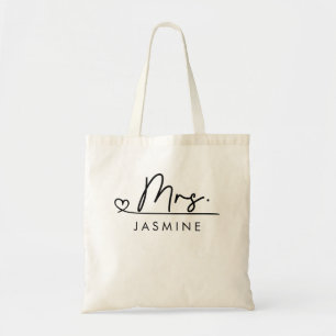 Bolso De Tela  Monograma de Boda Personalizado 
