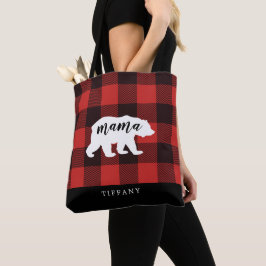 Bolso De Tela Monograma de campo ruso Flannel Mama Bear