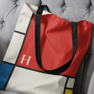 Bolso De Tela Monograma de cuadrados de color primario inspirado