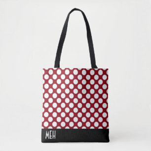 Bolso De Tela Monograma de Dot Polka RM