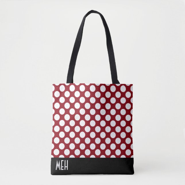 Bolso De Tela Monograma de Dot Polka RM (Anverso)
