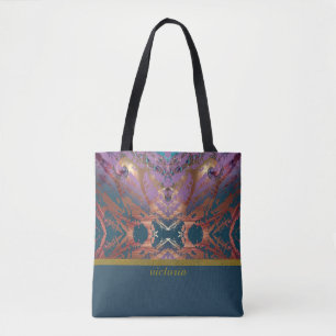 Bolso De Tela Monograma de elegancia colorida