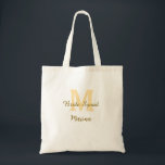 Bolso De Tela Monograma de equipo de novia regalo de boda simple<br><div class="desc">diseño hermoso</div>