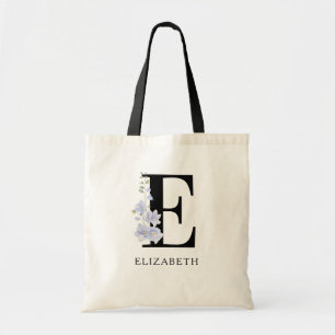 Bolso De Tela Monograma de escritura floral Camisa de honor pers