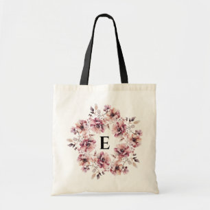 Bolso De Tela Monograma de escritura floral Camisa de honor pers