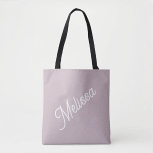 Bolso De Tela Monograma de escritura negrita, púrpura moderno