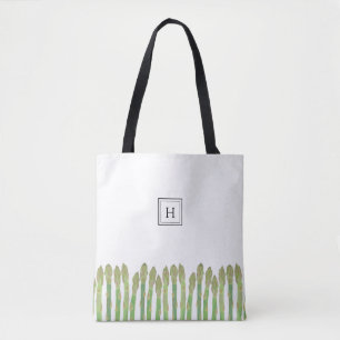 Bolso De Tela Monograma de espárragos verdes frescos