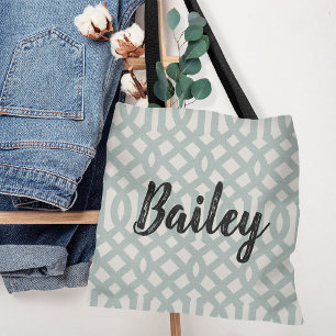 Bolso De Tela Monograma de estribillo azul ruso