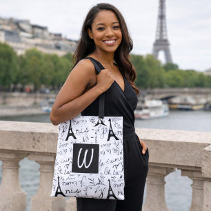 Bolso De Tela Monograma de Fancy Paris