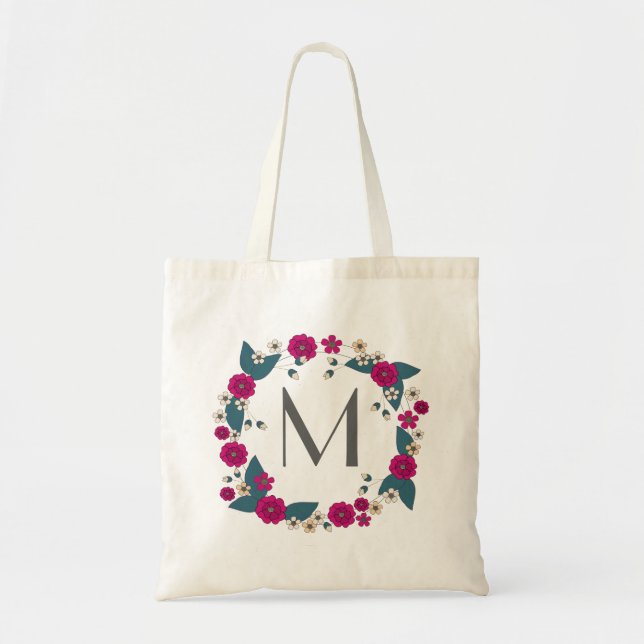 Bolso De Tela Monograma de floral (Frente)