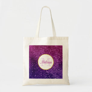 Bolso De Tela Monograma de guijarros Purpurinas de esparcido ros