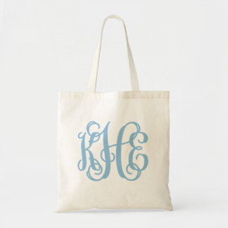 Bolso De Tela Monograma de guión de perrito azul claro - KHE