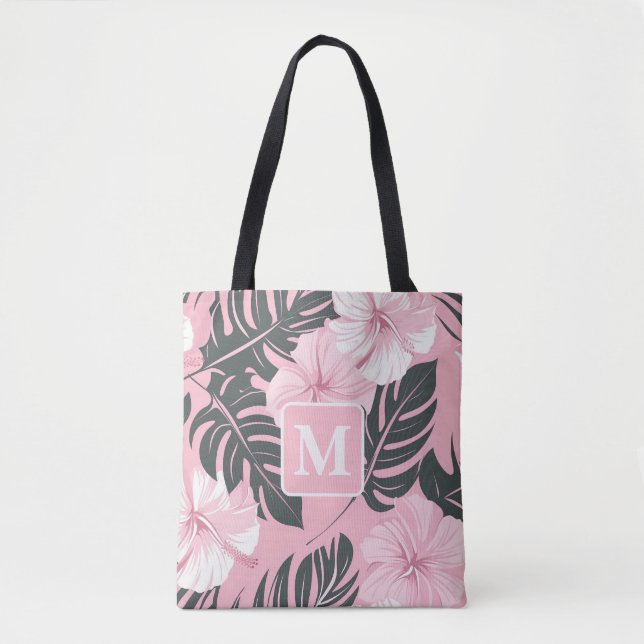 Bolso De Tela Monograma de Hibiscus tropical (Anverso)