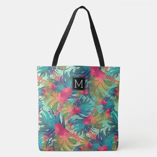 Bolso De Tela Monograma de hojas tropicales (Anverso)