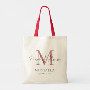 Bolso De Tela Monograma de honor de la empleada doméstica Nombre