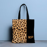 Bolso De Tela Monograma de impresión Leopardo Personalizado<br><div class="desc">La Bolsa de Tote Personalizada Leopard Print Monograma es absolutamente perfecta con una estampación de piel de leopardo. Añade tu monograma para personalizar o borrar el texto de tu bolsa de personalizado. Diseñado por Evco Studio www.zazzle.com/store/evcostudio</div>