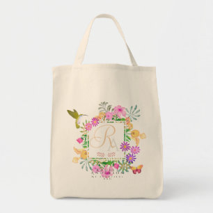 Bolso De Tela Monograma de jardín floral