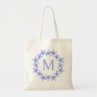 Monograma de la corteza de estaño azul y blanco