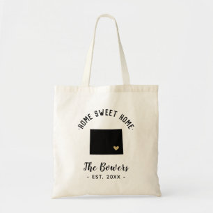 Bolso De Tela Monograma de la familia Wyoming Home Sweet Home