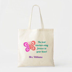Bolso De Tela Monograma de la mejor cita de mariposa del mejor m
