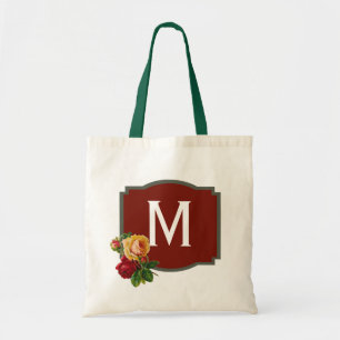 Bolso De Tela Monograma de la Rosa Roja