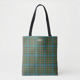 Bolso De Tela Monograma de lechería Tartán Green Plaid