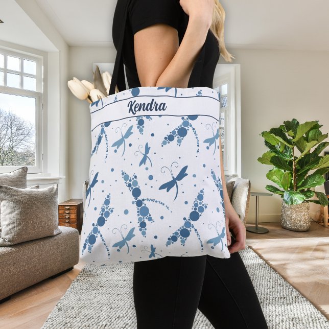 Bolso De Tela Monograma de Libélulas Azules (Subido por el creador)