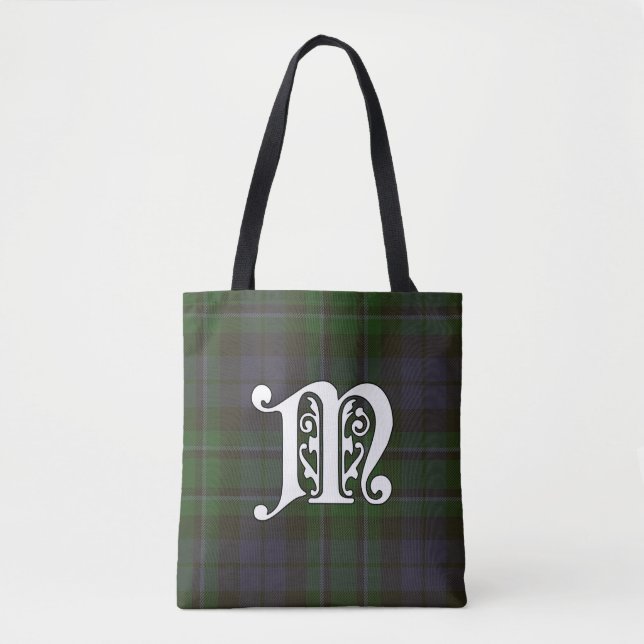 Bolso De Tela Monograma de MacCallum Clan Tartan (Anverso)