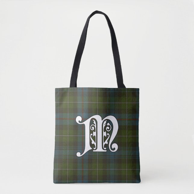 Bolso De Tela Monograma de MacKenzie Clan Tartan (Anverso)