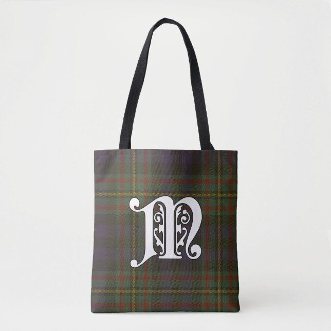 Bolso De Tela Monograma de MacLellan Clan Tartan (Anverso)