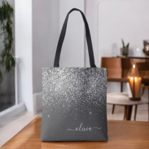 Monograma de nombre brillante con brillo femenino 