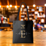 Bolso De Tela Monograma de oro de enfermera con matrícula RN per<br><div class="desc">Personalice el monograma y el nombre en este elegante diseño de enfermeras registradas de RN. Diseñado por Thisisnotme©</div>