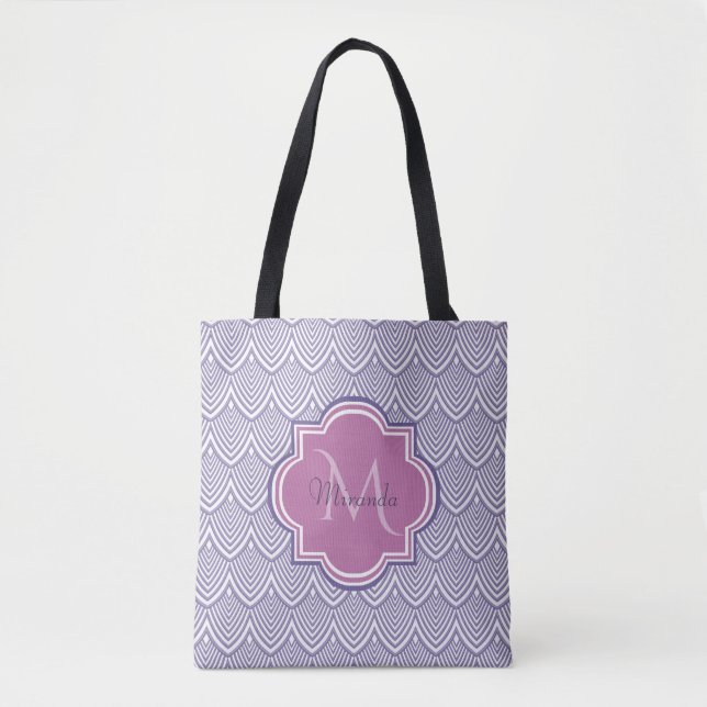 Bolso De Tela Monograma de orquídeas con arco ultravioleta (Anverso)