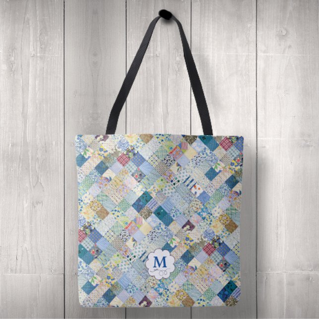 Bolso De Tela Monograma de papeleo vintage (Subido por el creador)