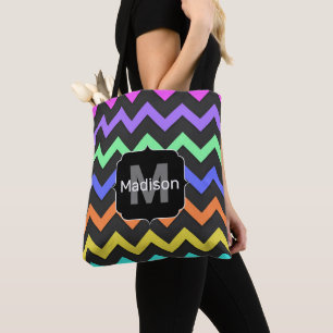 Bolso De Tela Monograma de Patrón de Diversión de Verano Fresco 