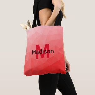 Bolso De Tela Monograma de patrón de malla geométrica de gradien