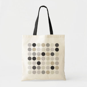 Bolso De Tela Monograma de patrones modernos de puntos de polka