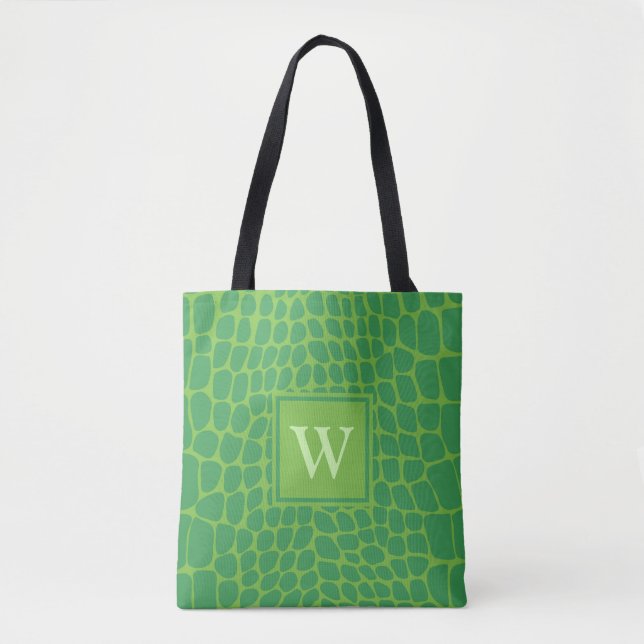 Bolso De Tela Monograma de piel de serpiente verde adorable (Anverso)