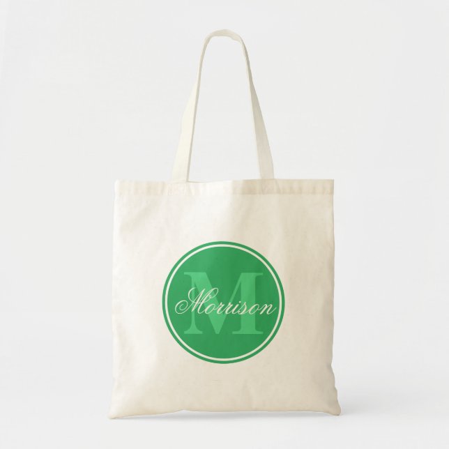 Bolso De Tela Monograma de Prestige Verde (Frente)