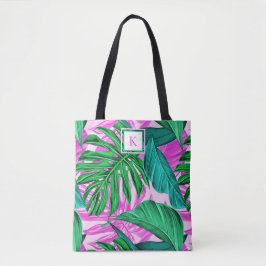 Bolso De Tela Monograma de virus de la isla tropical